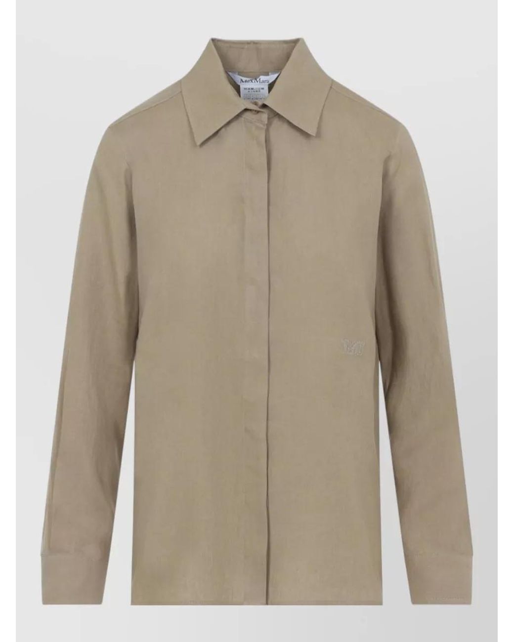 Max Mara Natural Linen Logo Shirt