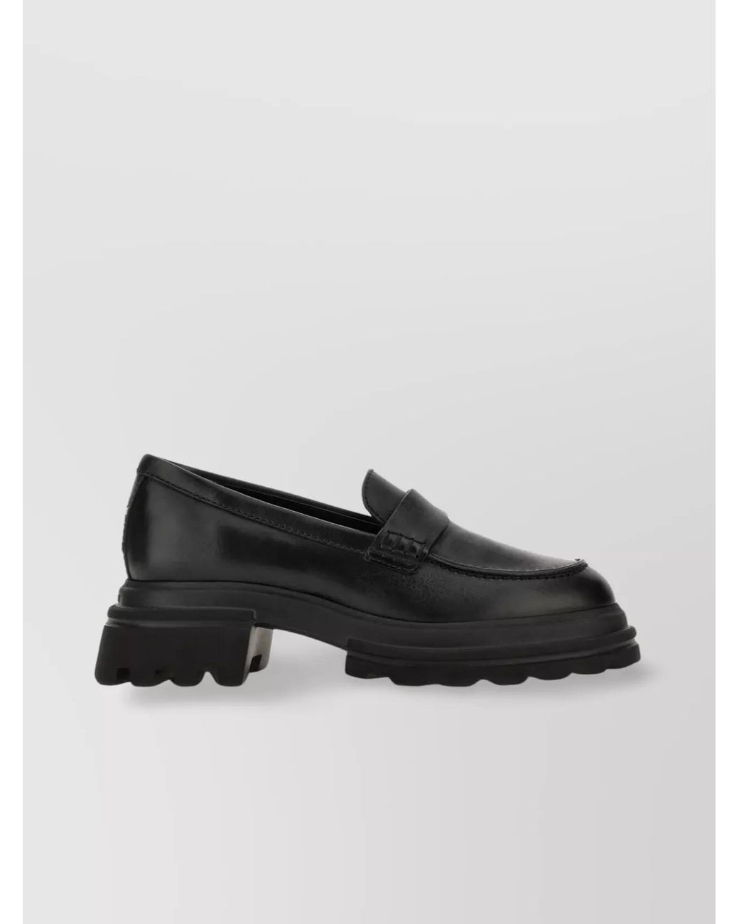 Hogan Black Leather Loafers