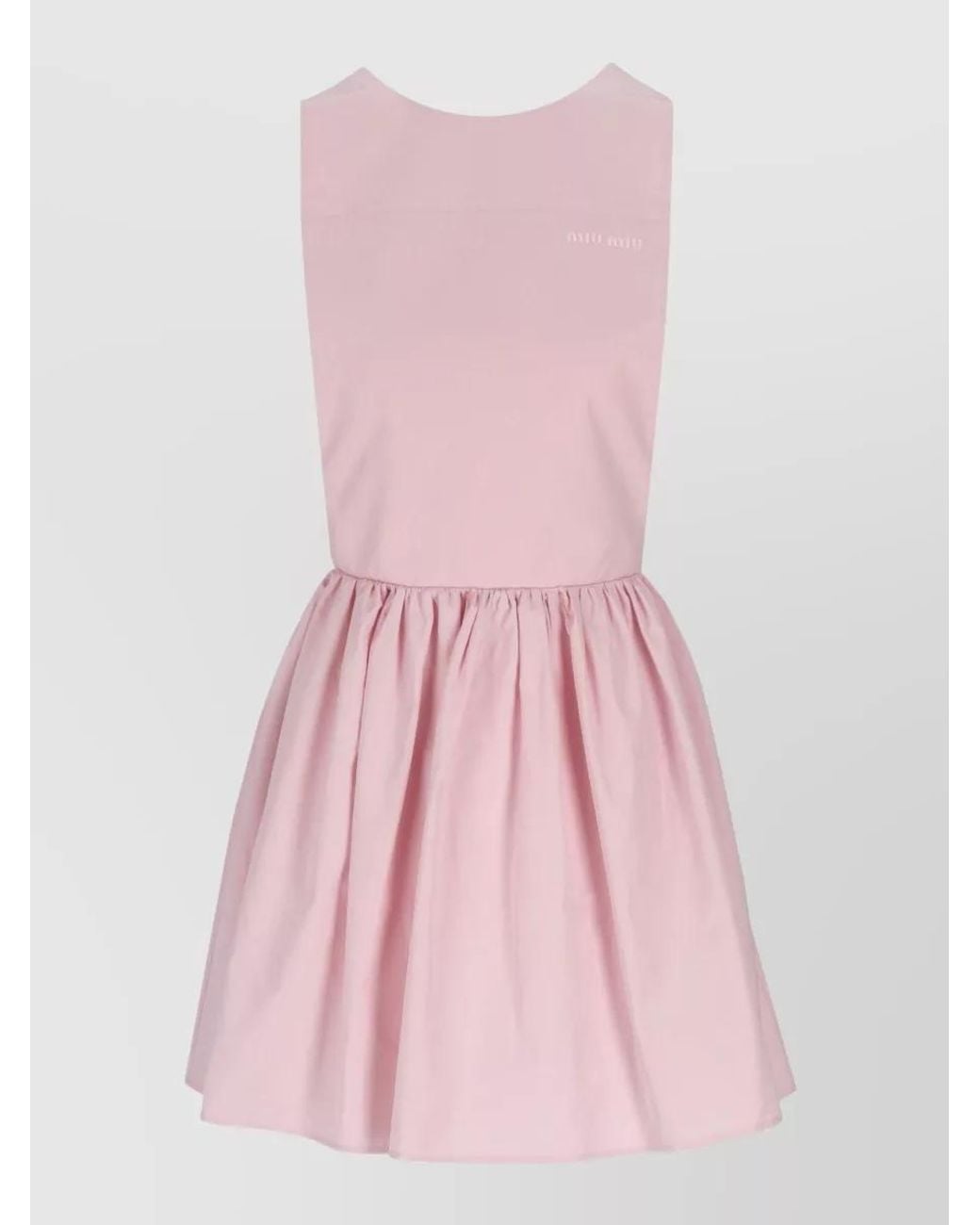 Miu Miu Pink Round Neck Mini Dress