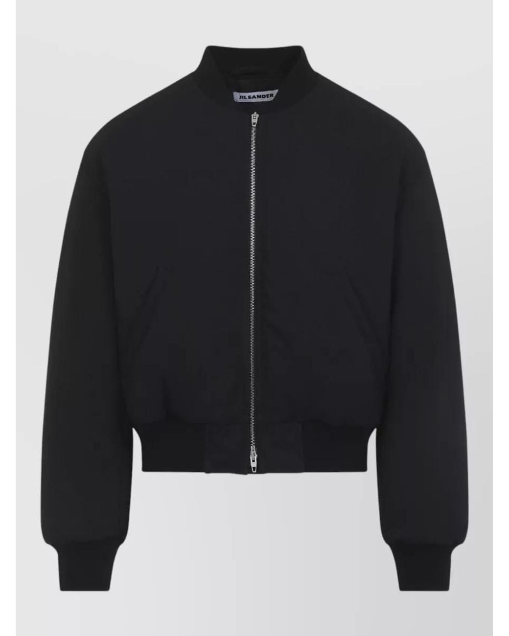 Jil Sander Black Cropped Bomber Jacket for men