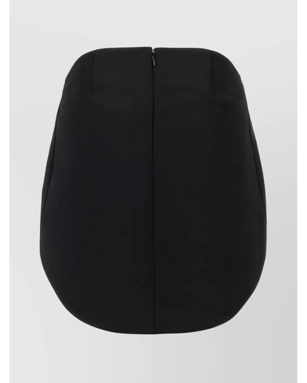 Courreges Black Satin Mini Skirt