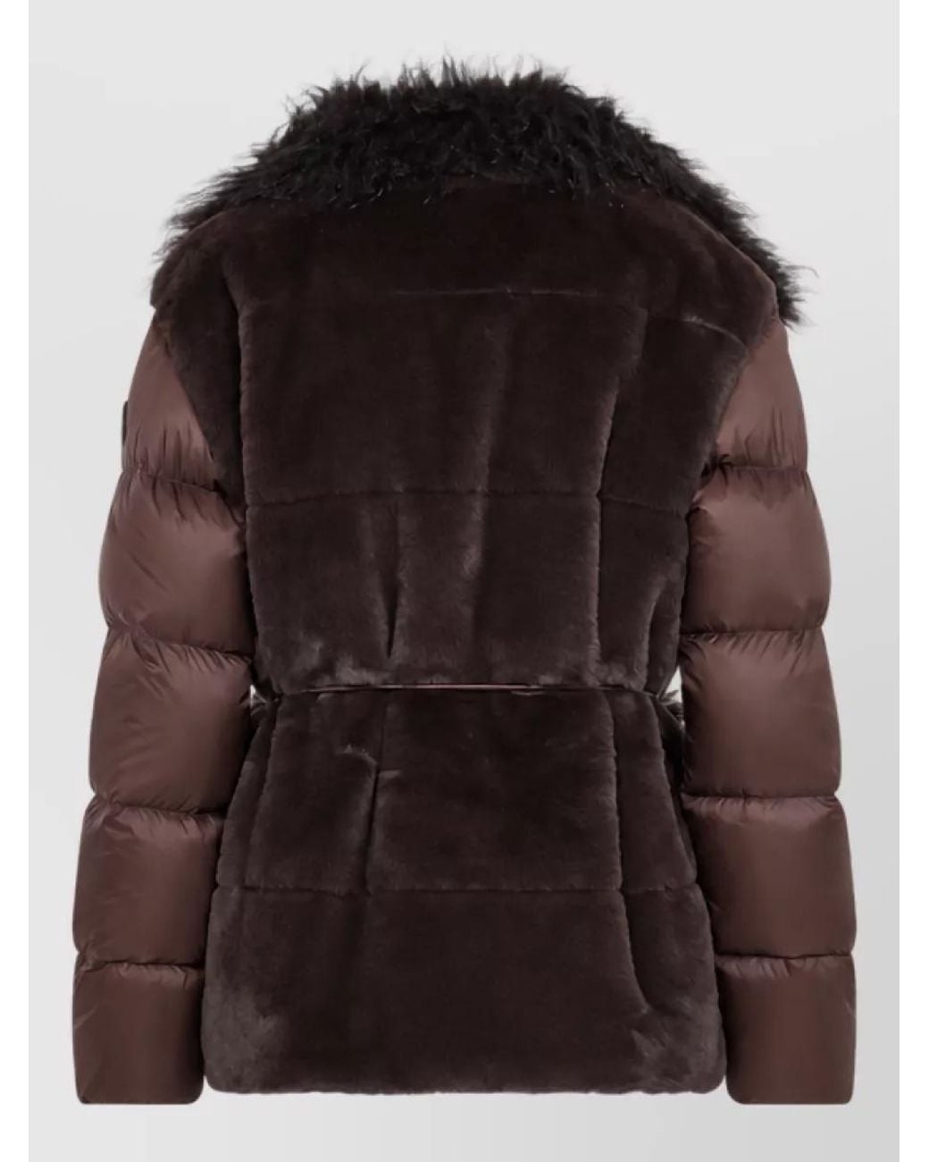 Moncler Black Down Fur Trimmed Quilted Puffer Jacket