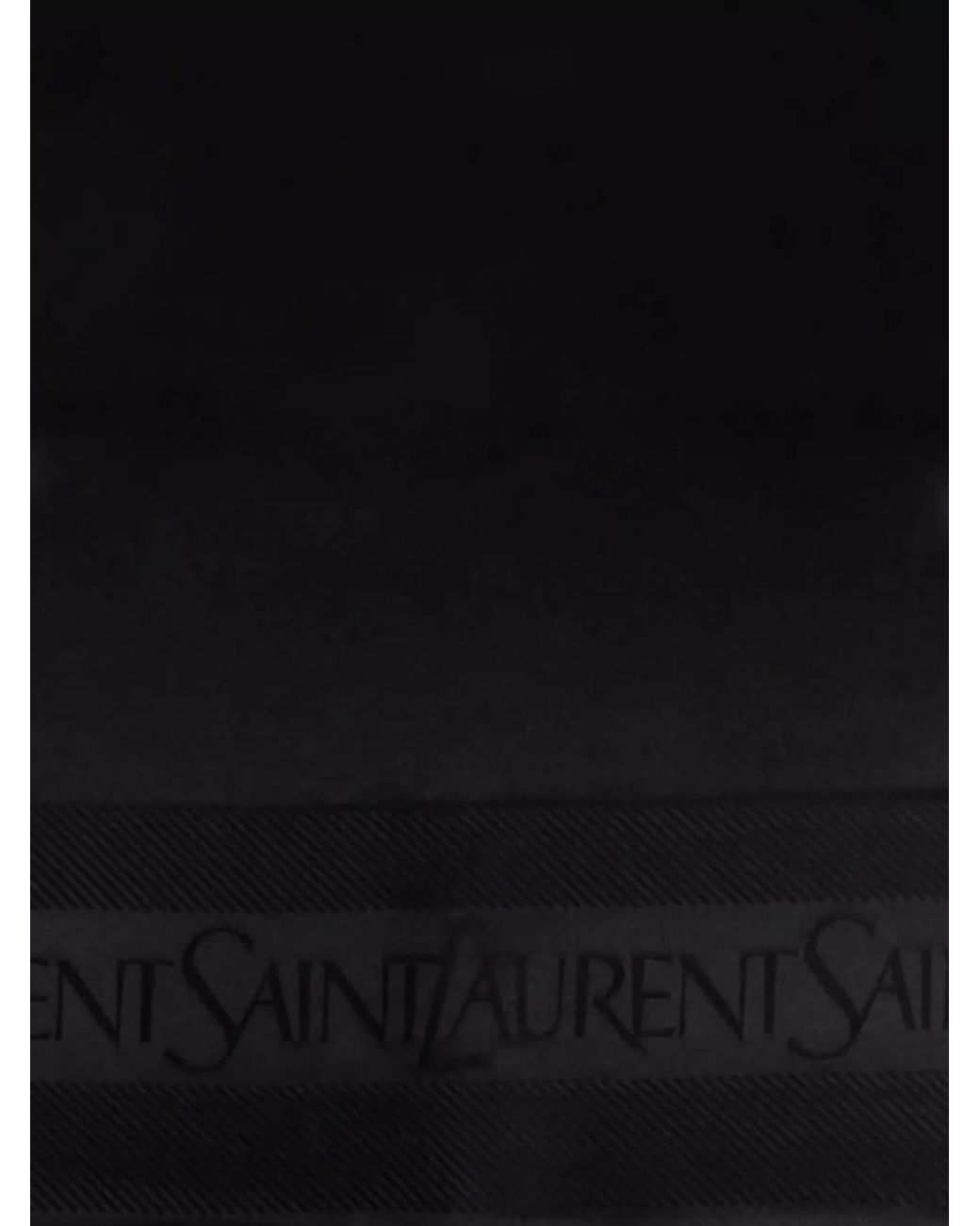 Saint Laurent Black Silk Jacquard Scarf for men