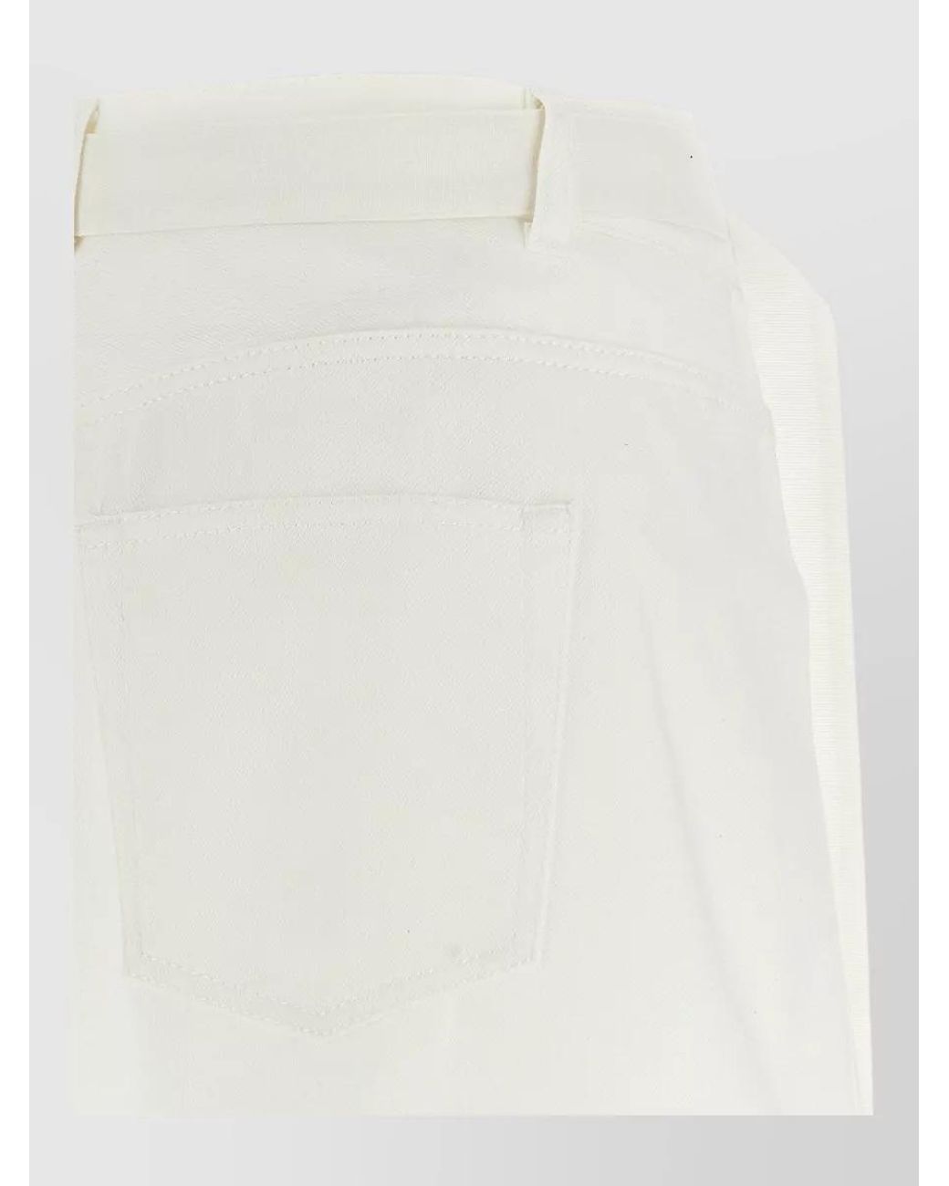 Sacai Natural Wide-Leg Tailored Shorts
