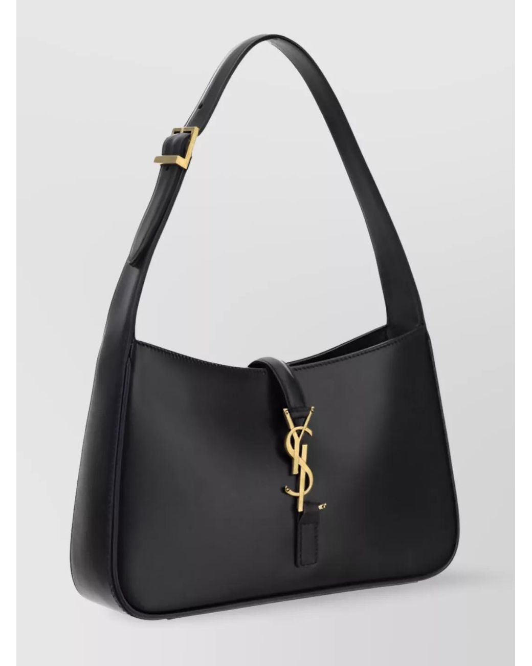 Saint Laurent Black Le 5 À 7 Calf Leather Hobo Shoulder Bag