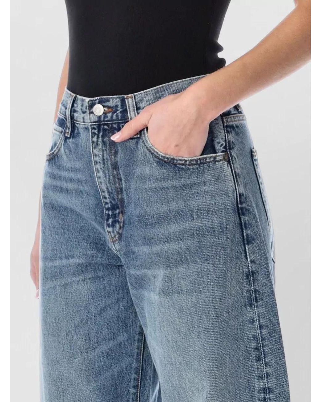 FRAME White Denim High-Rise Wide-Leg Jeans