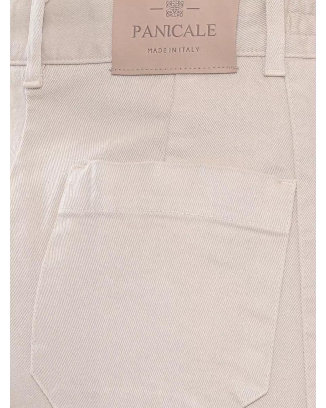 Panicale White Cotton Straight-Leg Trousers