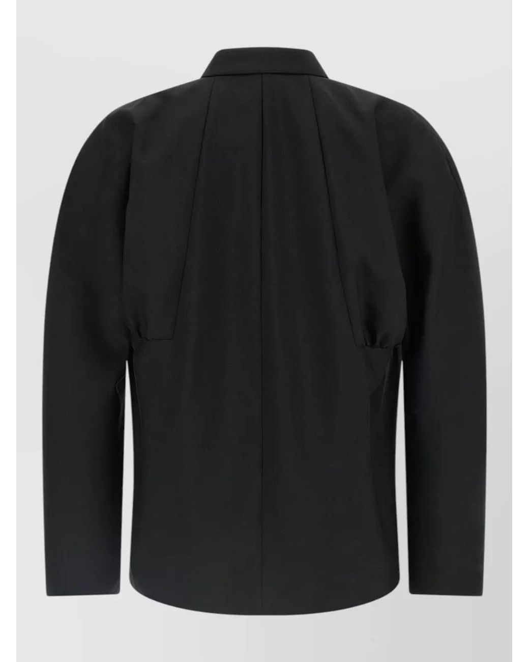 Kiko Kostadinov Black Wool Mohair Single-Breasted Coat for men