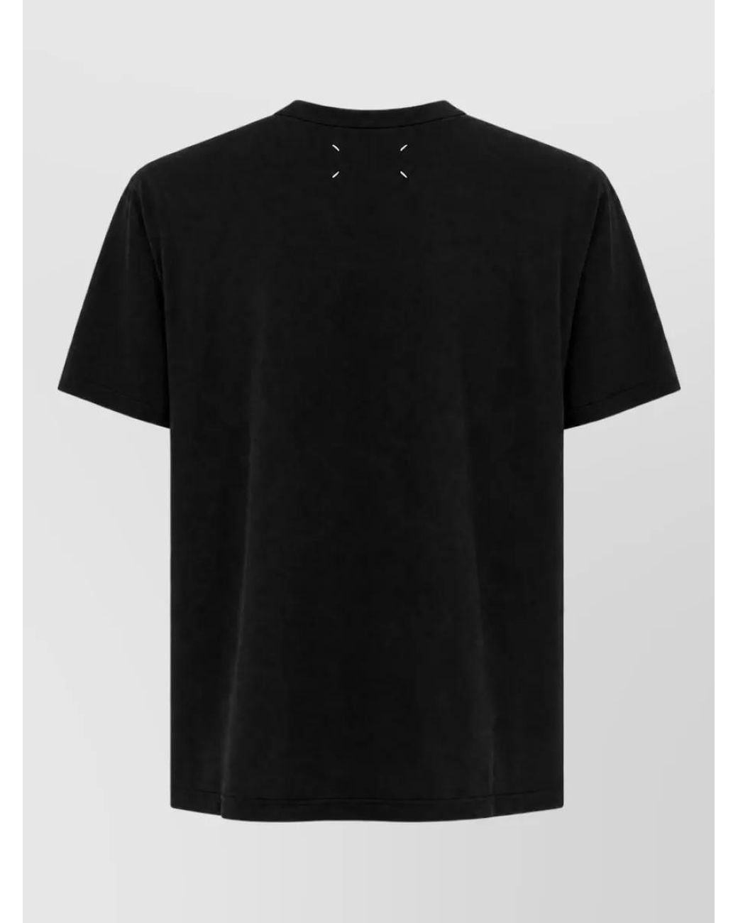 Maison Margiela Black Cotton T-Shirt for men