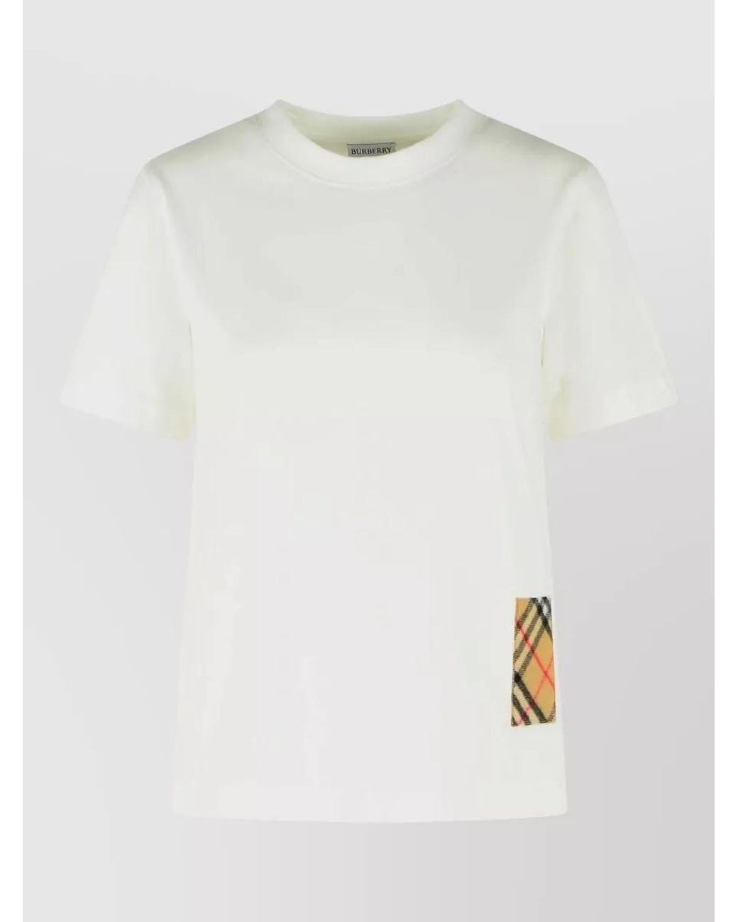 Burberry White Cotton T-Shirt