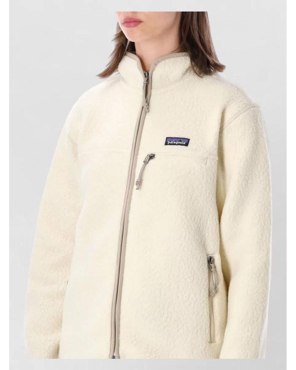 Patagonia Natural Recycled Fleece Zip-Up Jacket