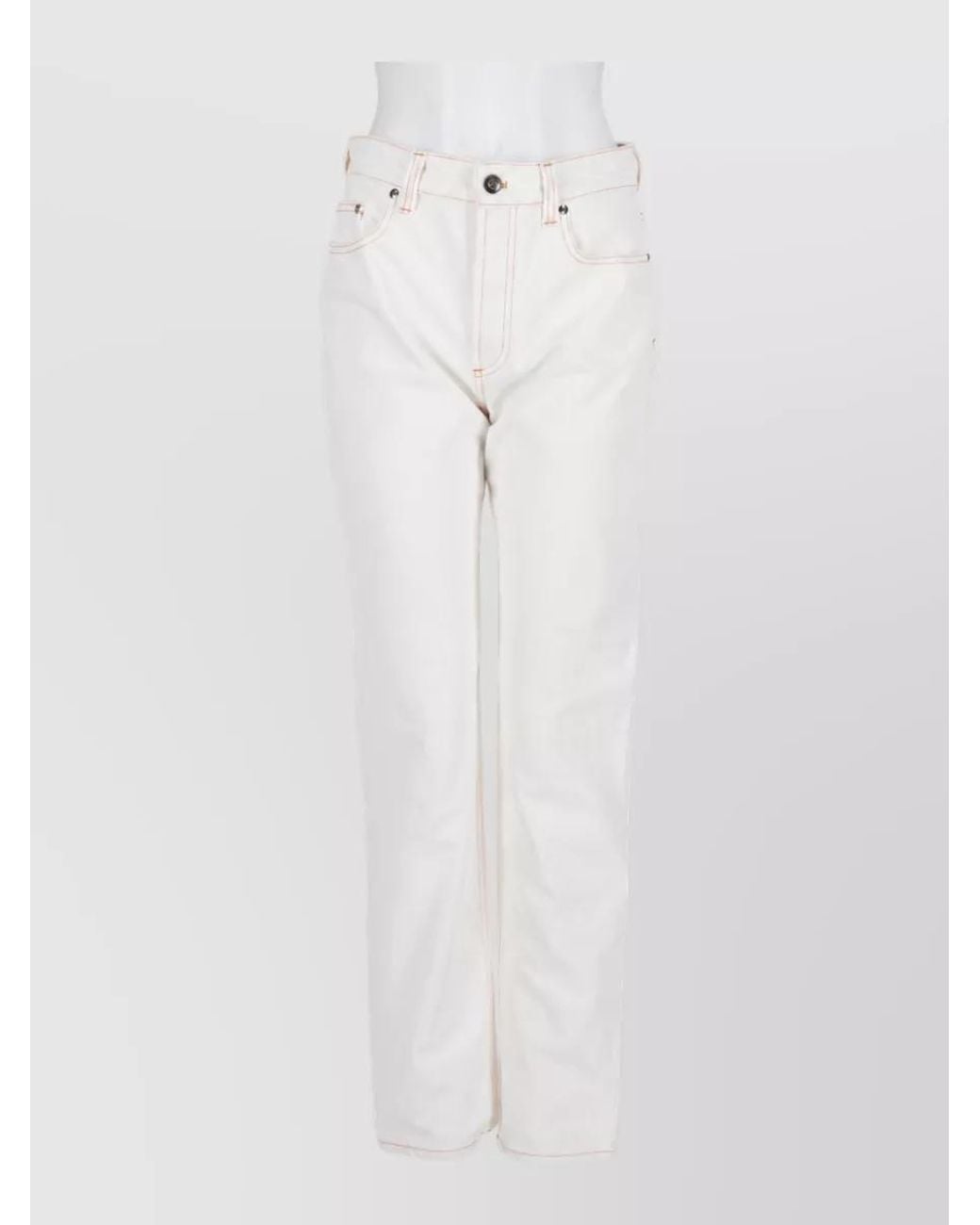 Versace White High-Rise Straight-Leg Jeans
