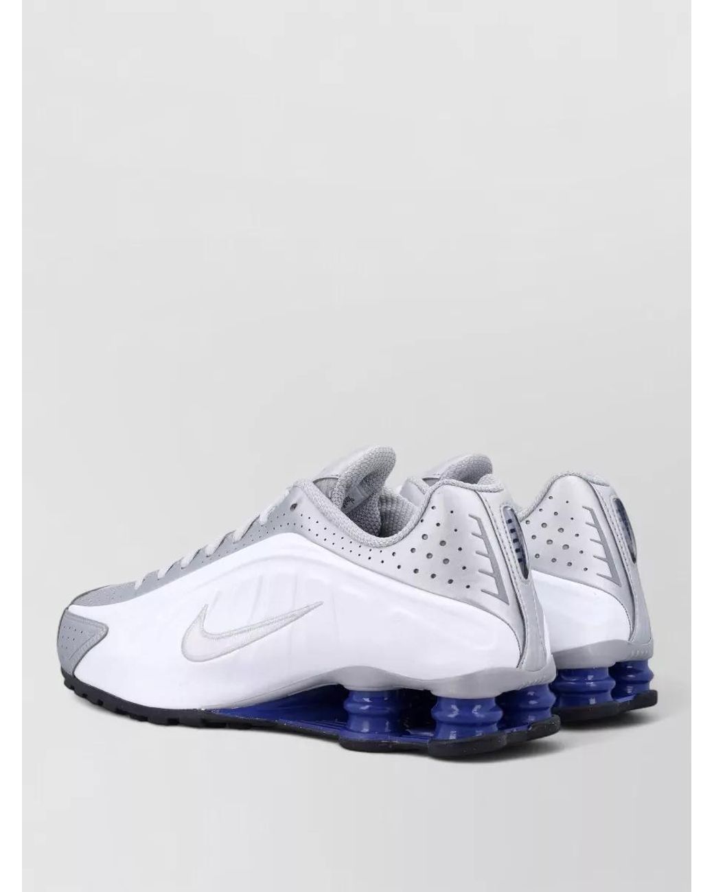 Nike White Shox R4 Low-Top Sneakers