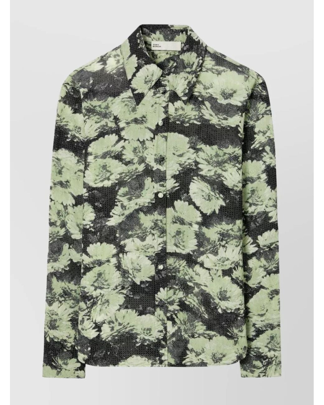 Tory Burch Green Printed Shirt