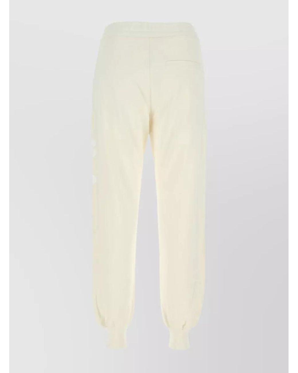 McQueen White Cotton Track Pants