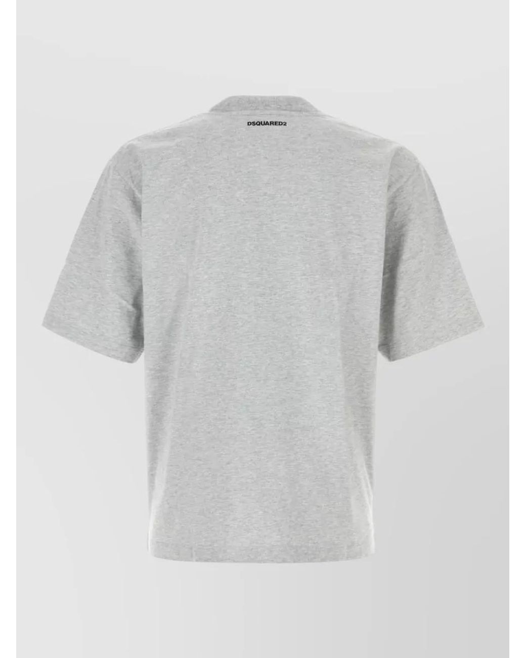 DSquared² Gray Melange Grey Cotton Oversize T-shirt for men