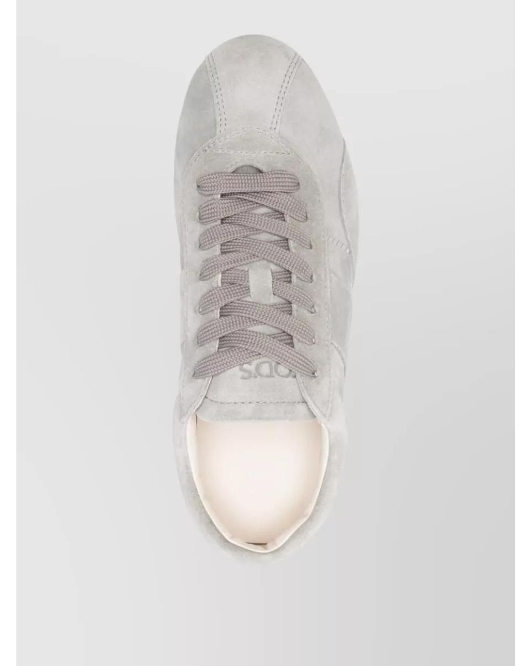 Tod's White Suede Leather Low-Top Sneakers