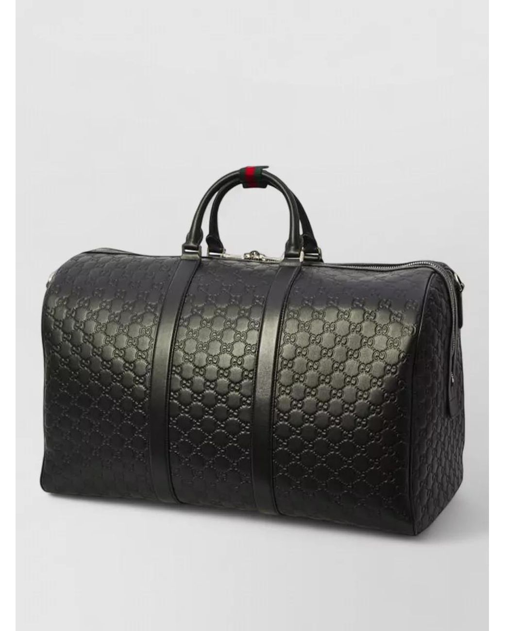 Gucci Black Leather Duffle Bag for men