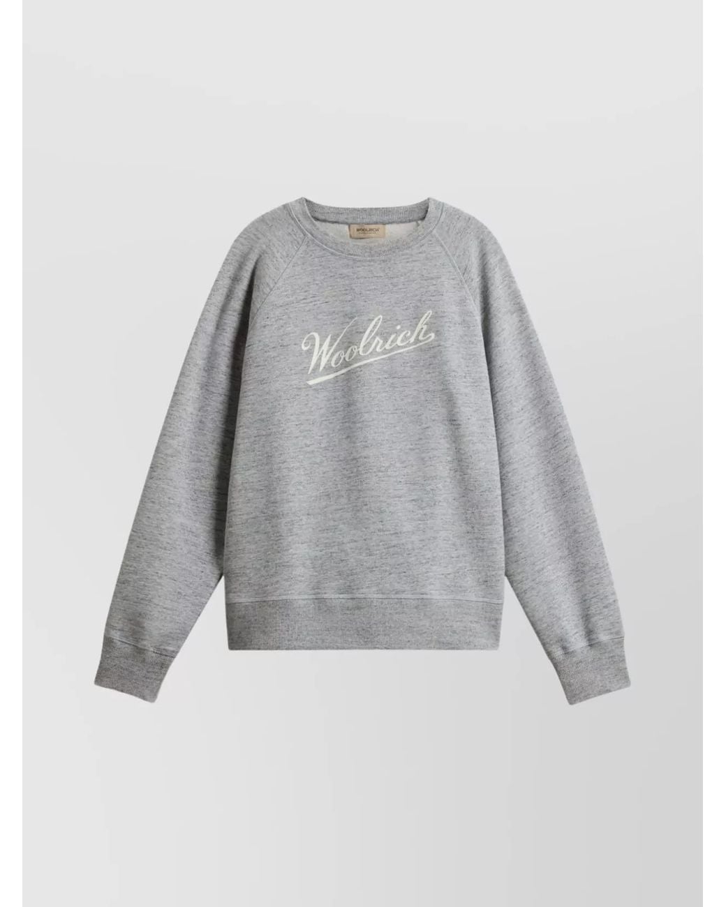 Woolrich Gray Logo-Print Cotton Sweatshirt
