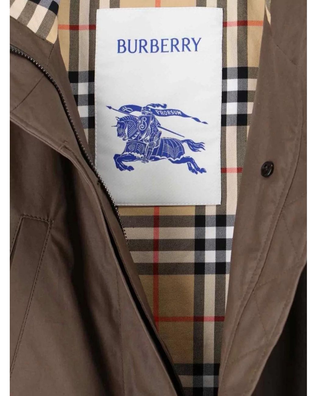 Burberry Brown Cotton Fitted Jacket