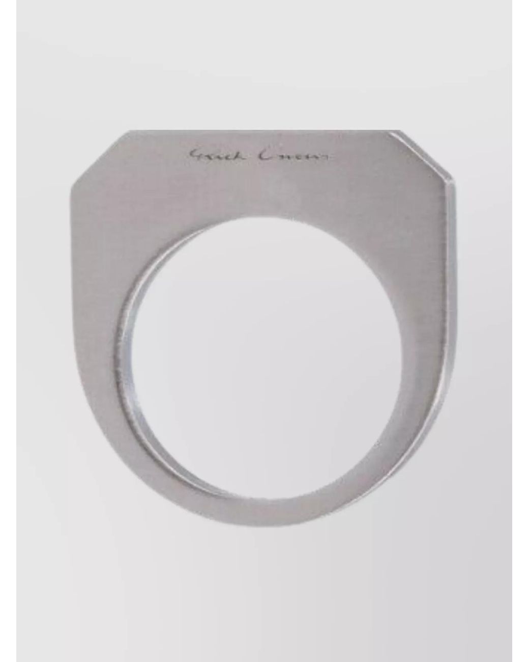 Rick Owens White Brass Hollywood Ring for men