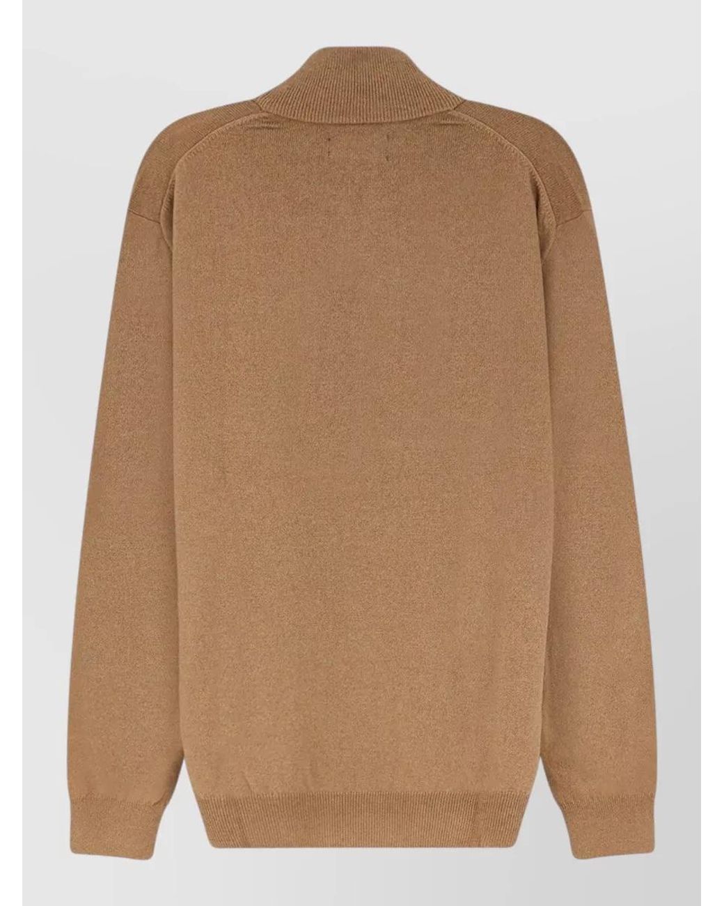 Polo Ralph Lauren Brown Wool Half-Zip High-Neck Sweater for men