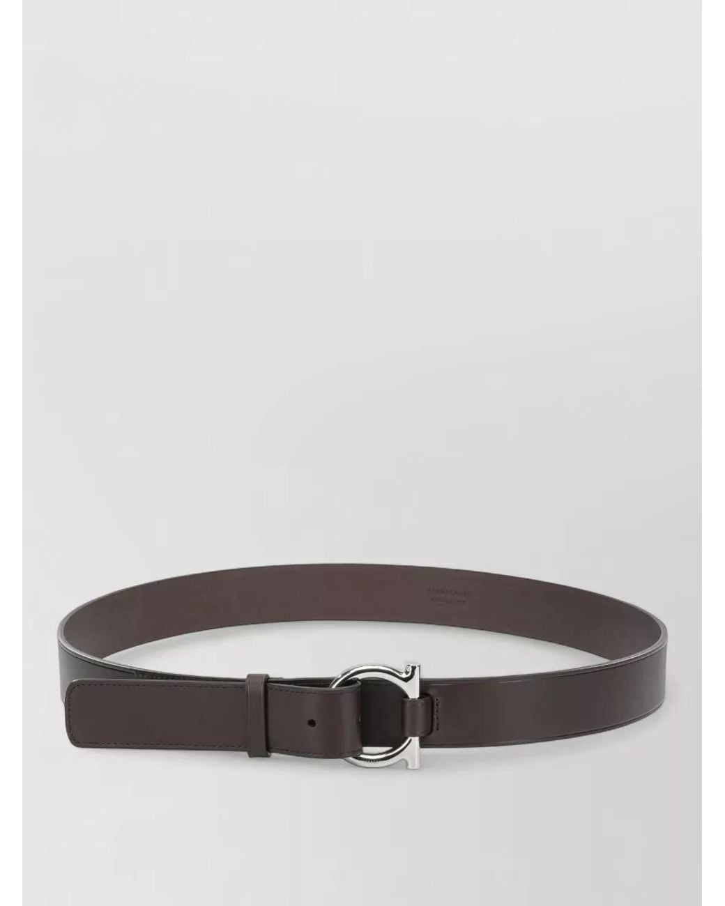 Ferragamo Gray Leather Belt for men