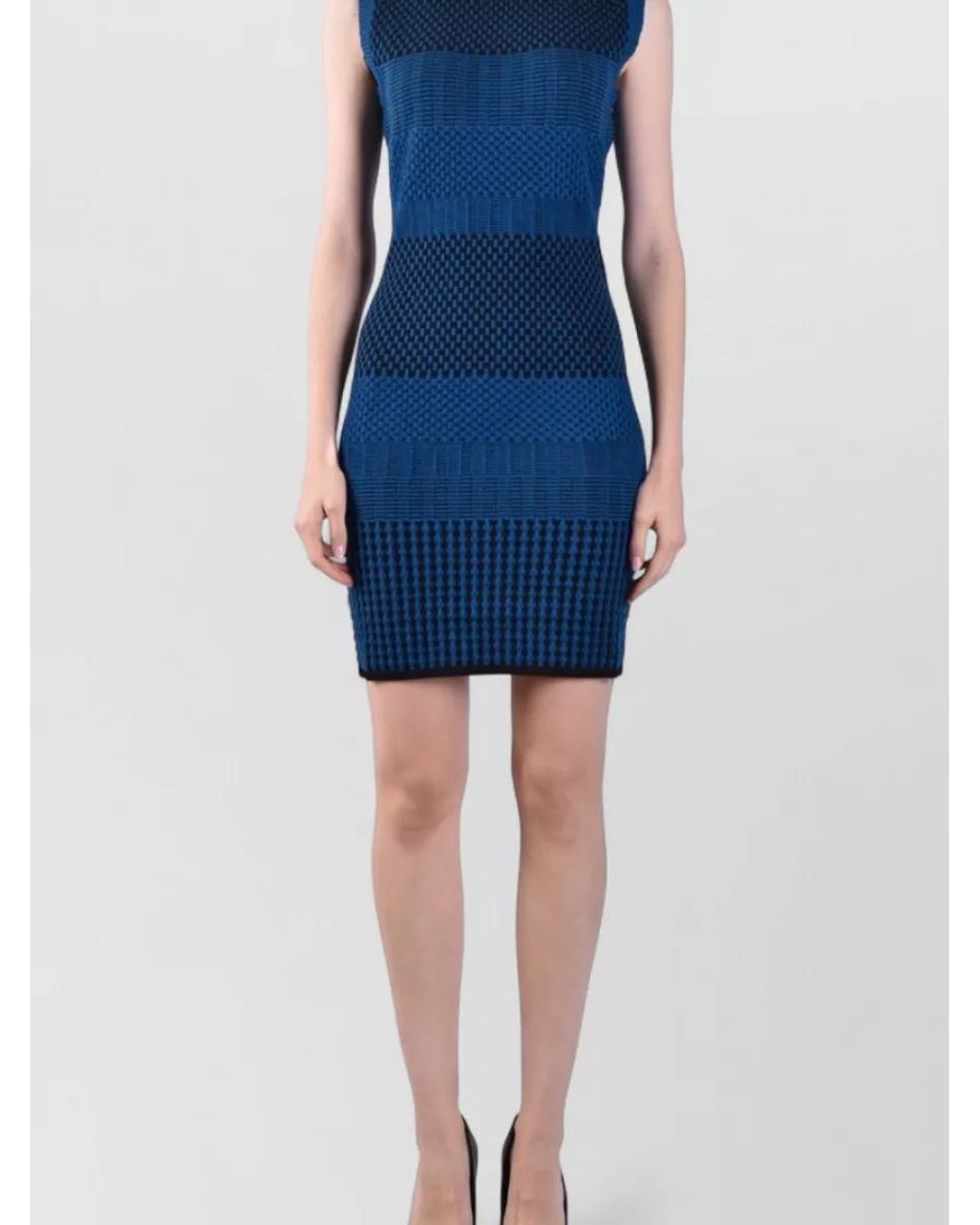 Diane von Furstenberg Blue Knitted Dress