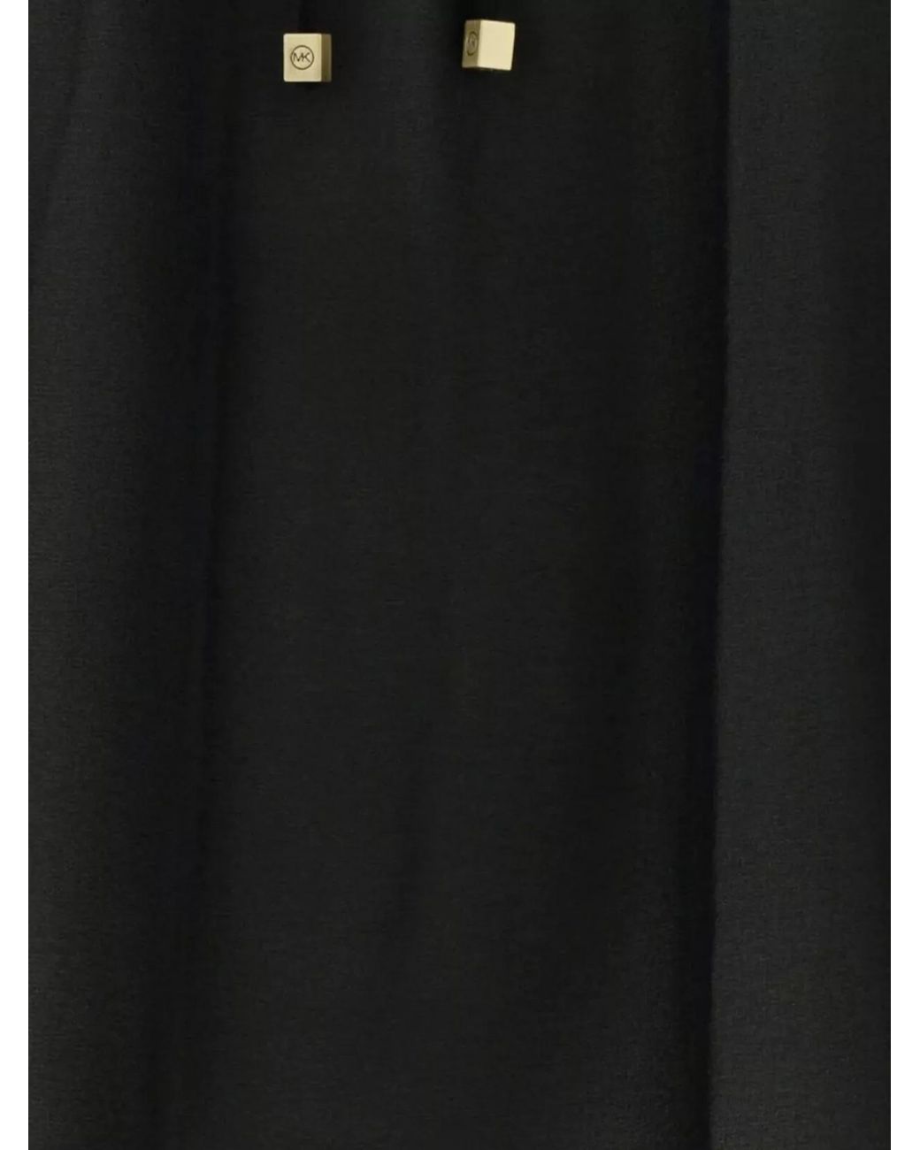 Michael Kors Black Blouse Georgette Drawstring Detail