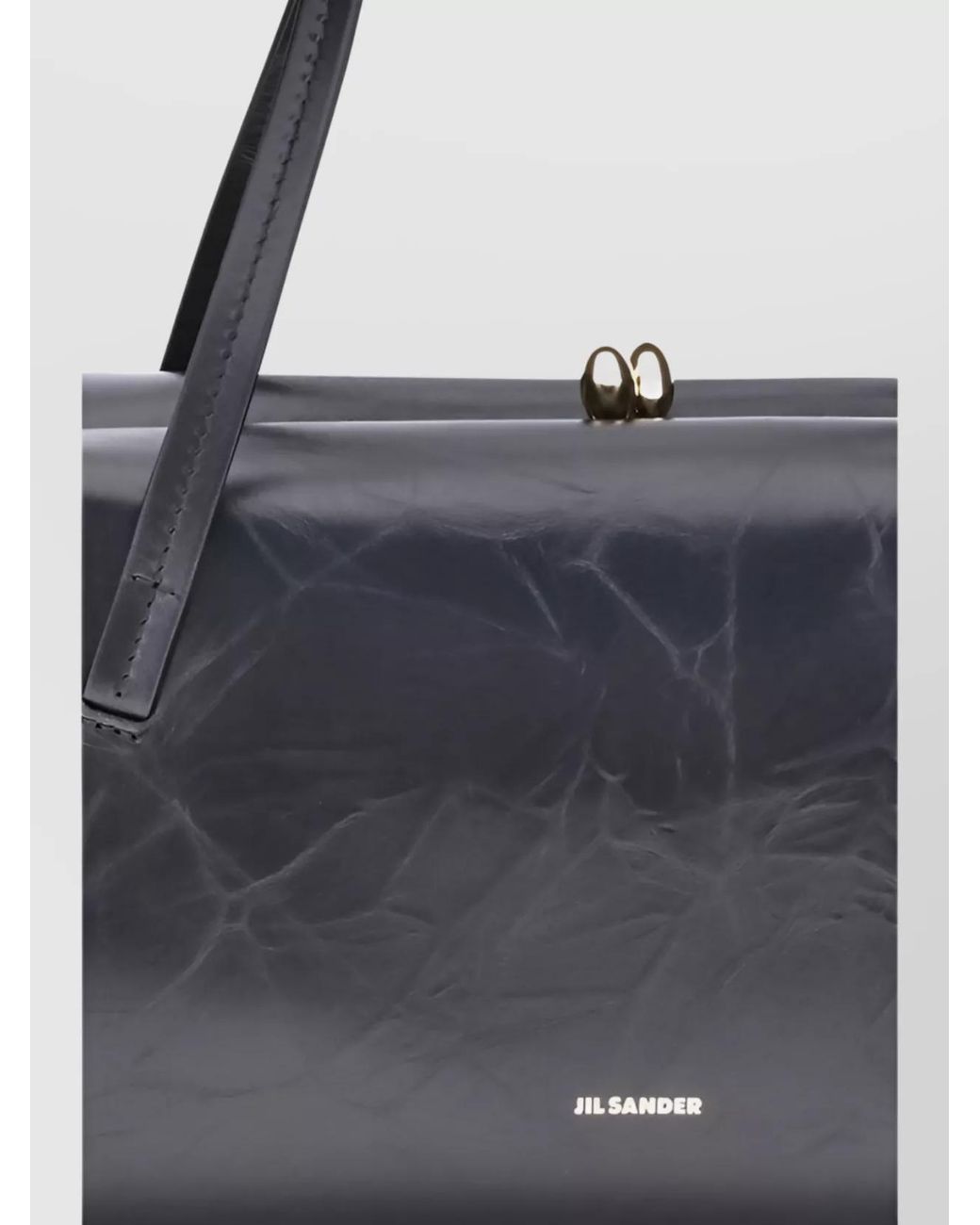 Jil Sander Gray Goji Small Leather Shoulder Bag