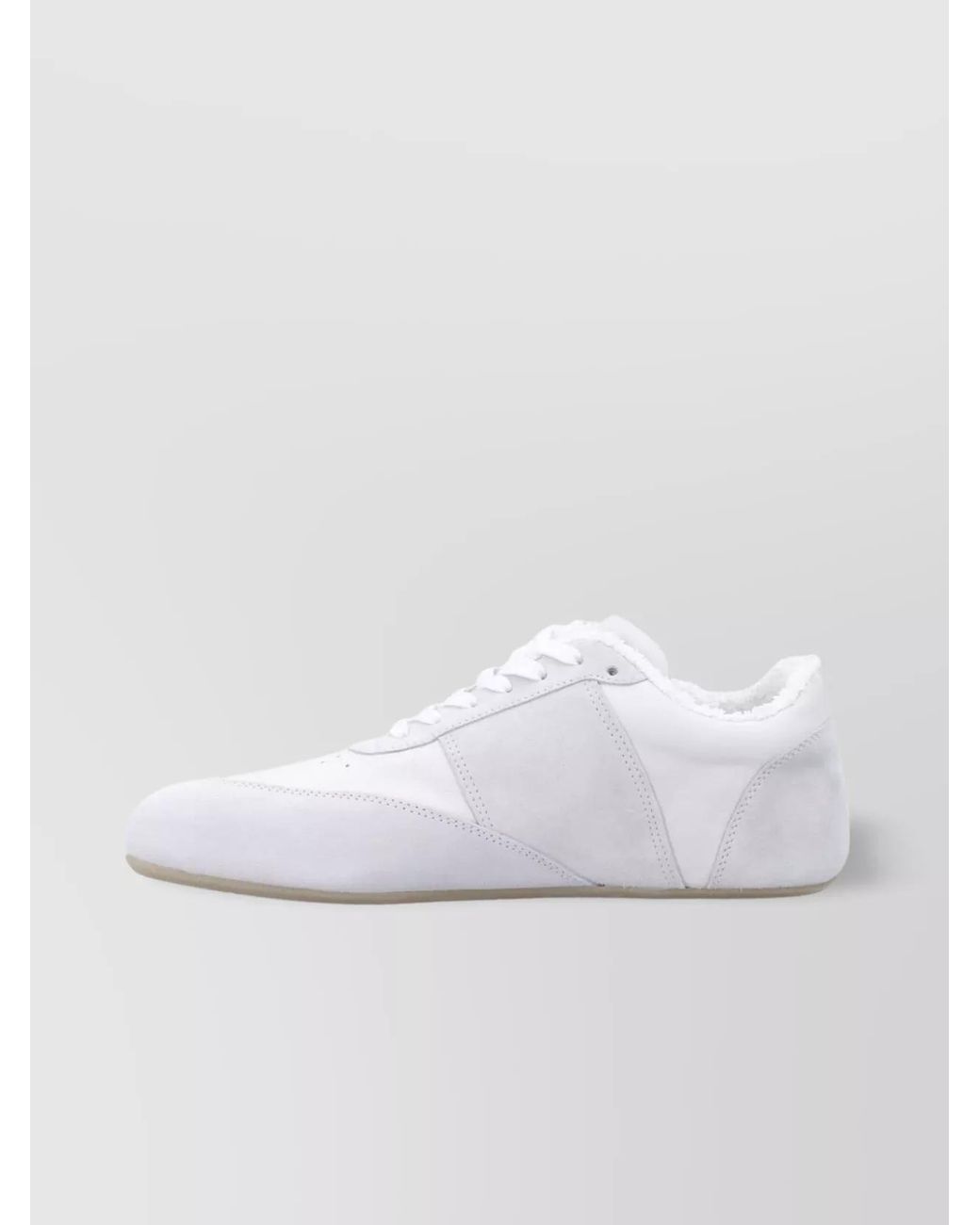 MM6 by Maison Margiela White Leather Low-Top Sneakers for men