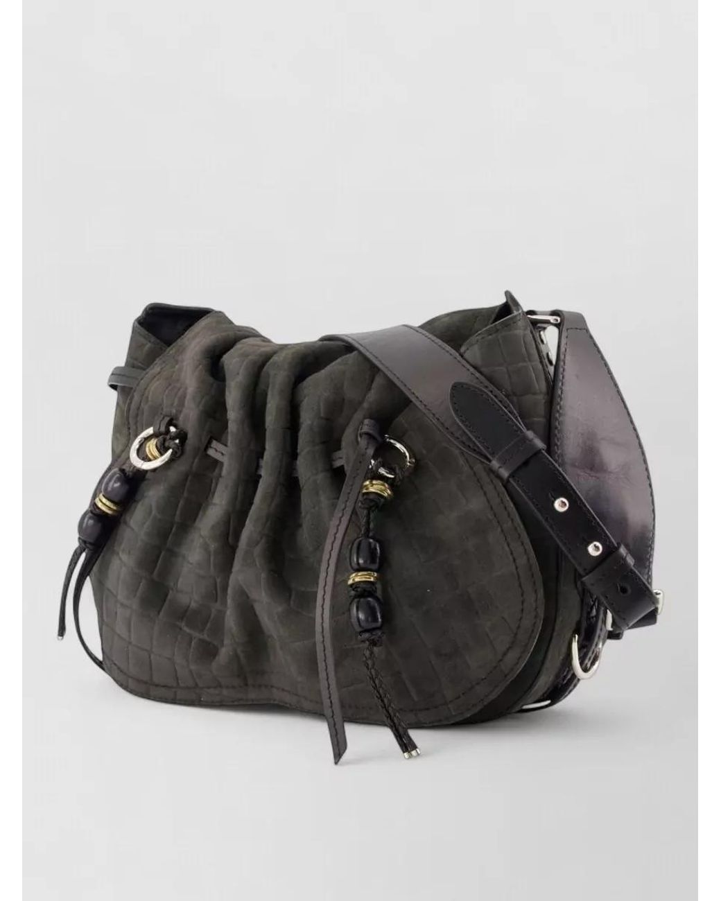 Isabel Marant Black Bolton Leather Shoulder Bag