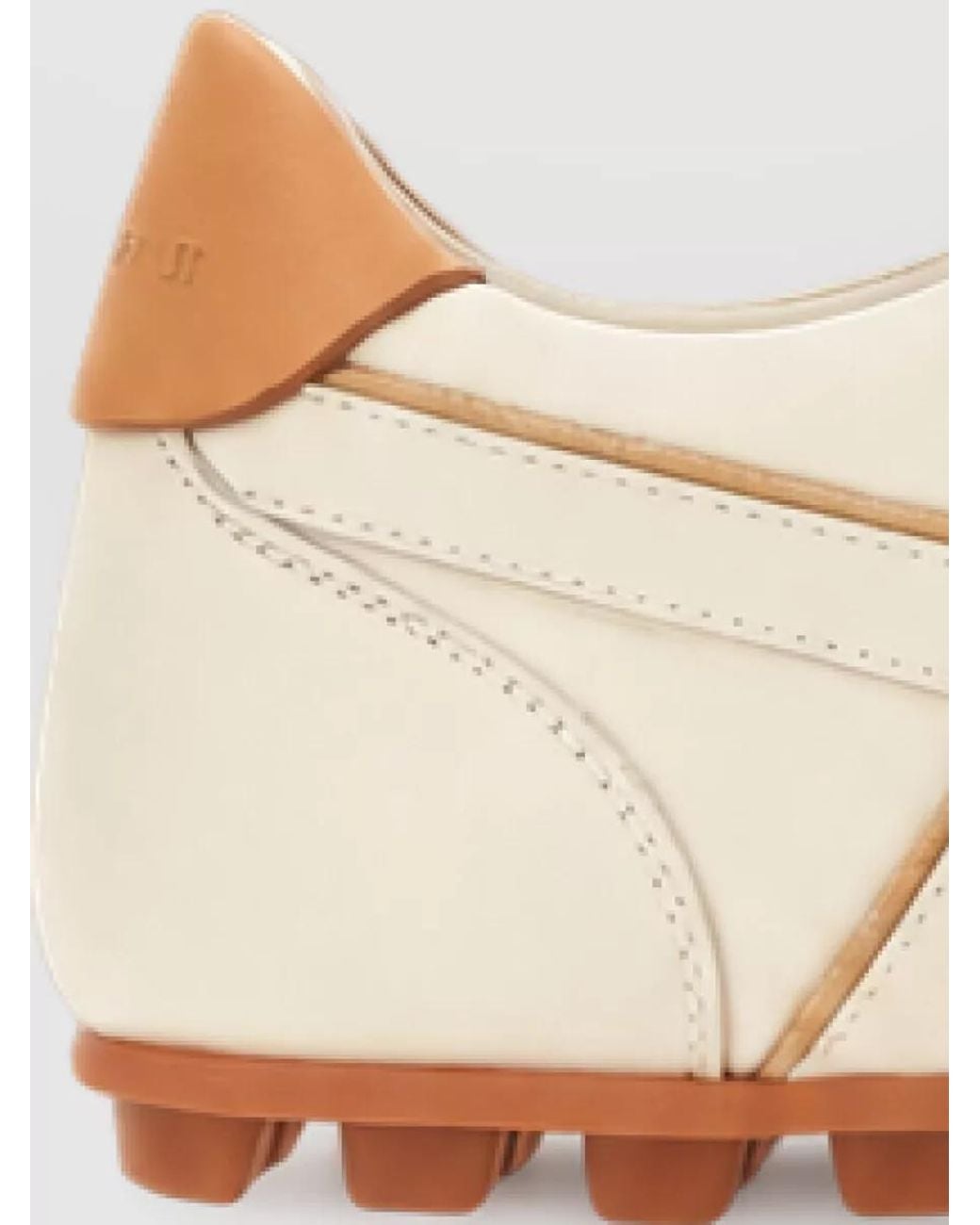 Hogan Natural Leather Lace-Up Sneakers
