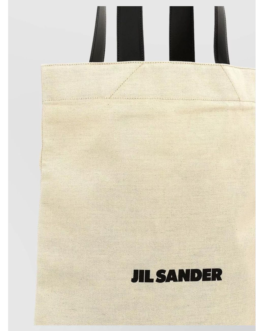 Jil Sander Natural Large Cotton Linen Tote Bag
