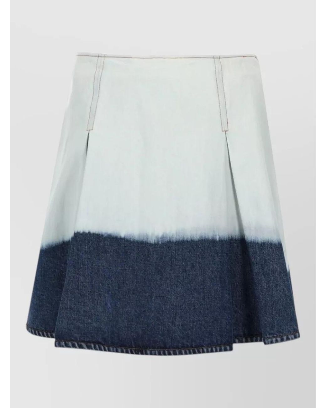 Marni Blue Denim Midi A-Line Skirt