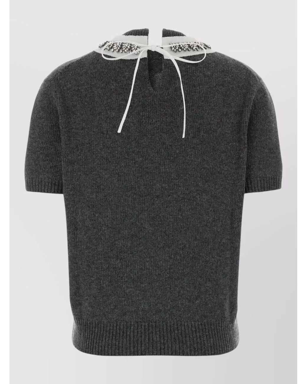 Prada Black Cashmere Virgin Wool Sweater