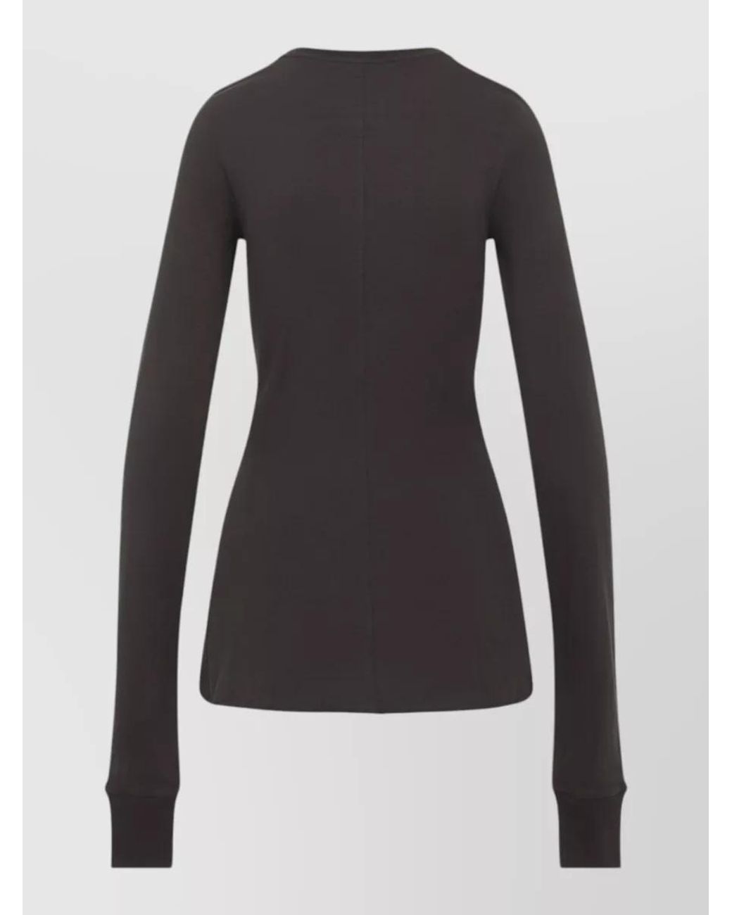 Moncler Black Cotton Slim Fit Panelled Long Sleeve Crewneck Top