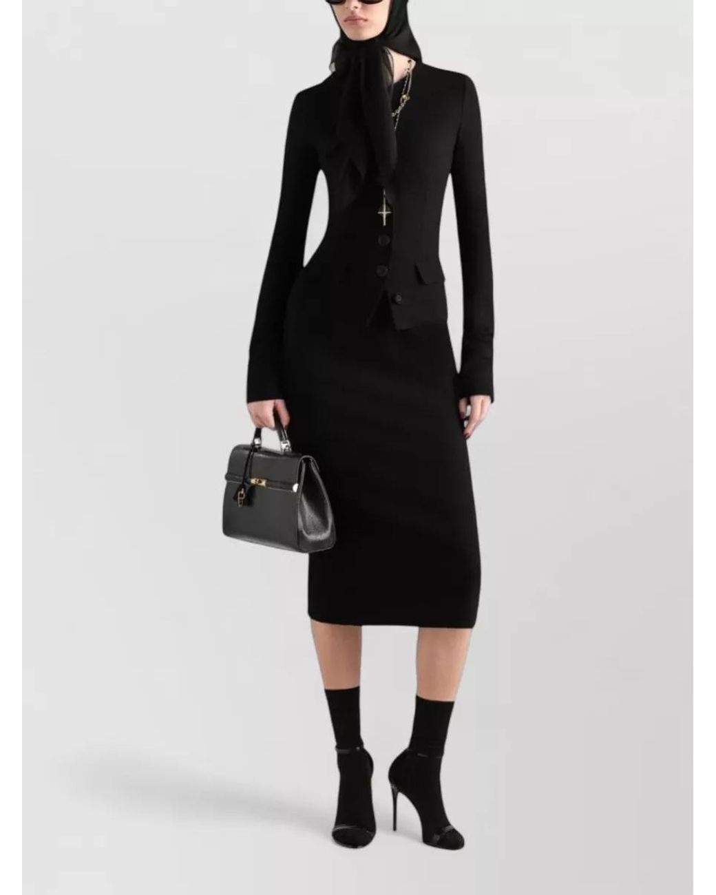 Dolce & Gabbana Black Virgin Wool Slim-Fit Single-Breasted Blazer