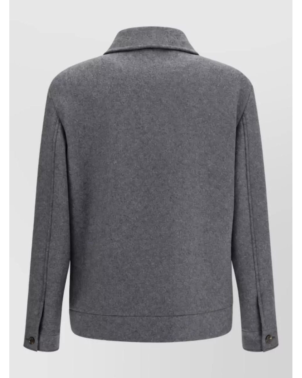 Valentino Garavani Gray Single Breasted Wool Coat for men