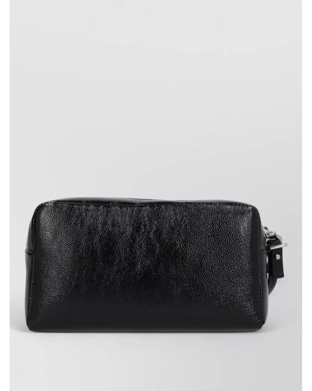 Courreges Black Très Varnished Leather Clutch Bag