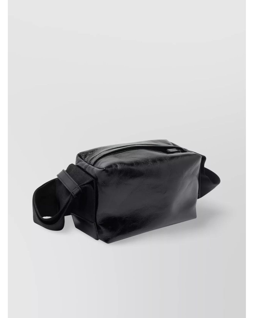 Uma Wang Black Leather Small Shoulder Bag