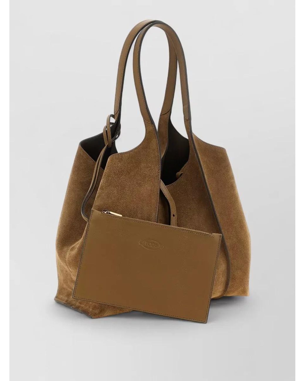 Tod's Natural T Timeless Medium Leather Shoulder Bag