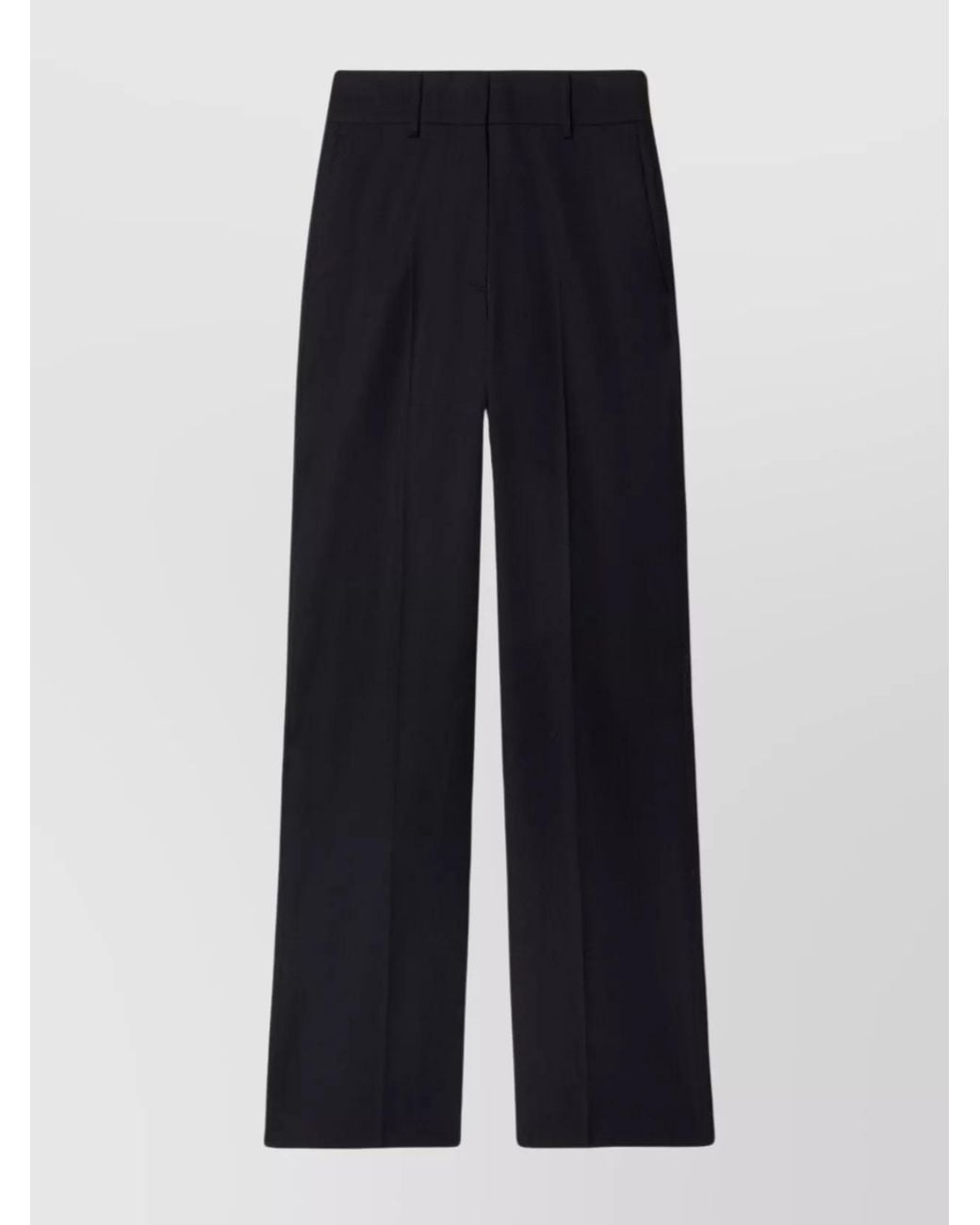 Off-White c/o Virgil Abloh Blue Wool High-Rise Wide-Leg Trousers