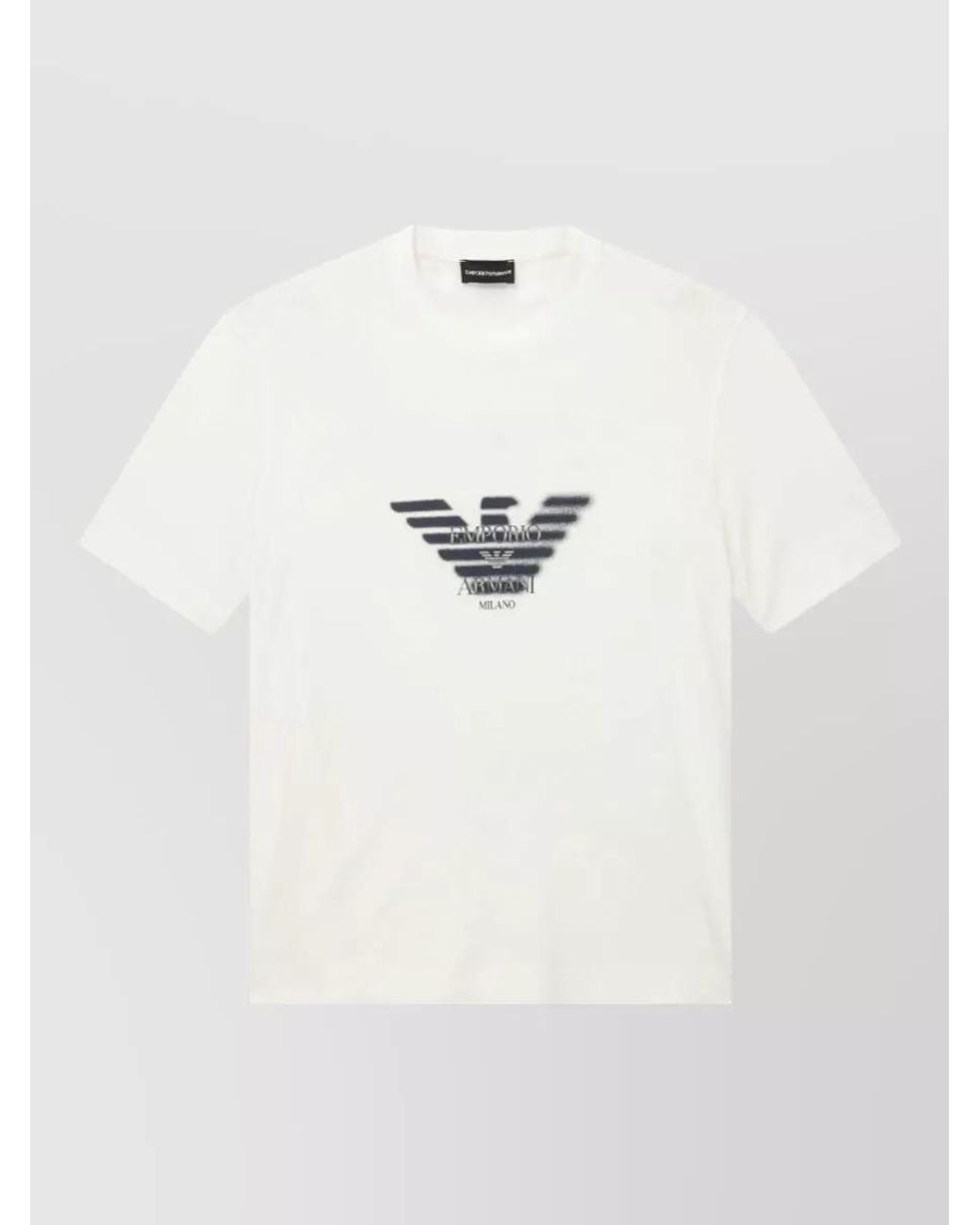 Emporio Armani White Jersey Logo-Print Short-Sleeve T-Shirt for men