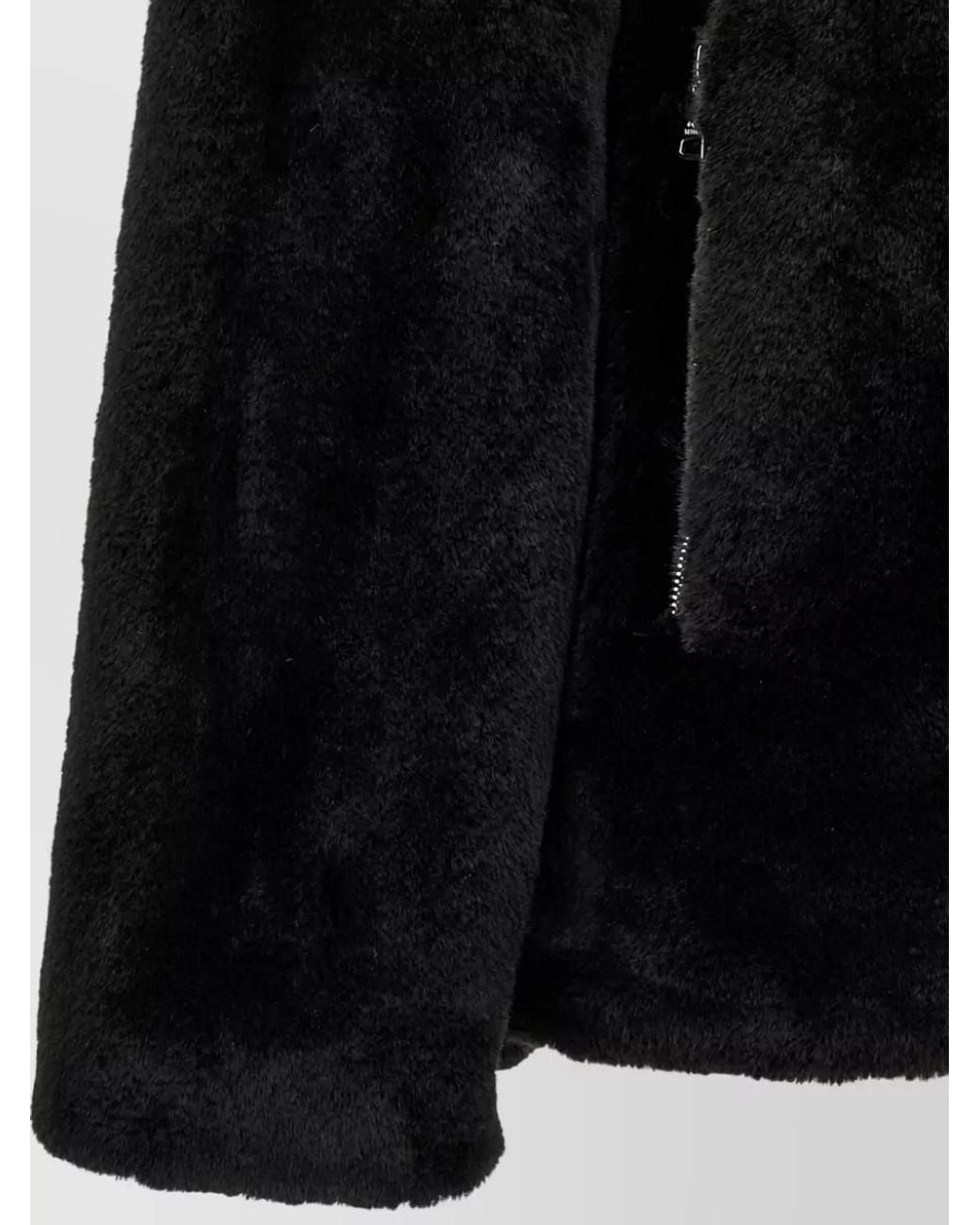 Tatras Black Faux Fur Regular-Fit Padded Coat for men