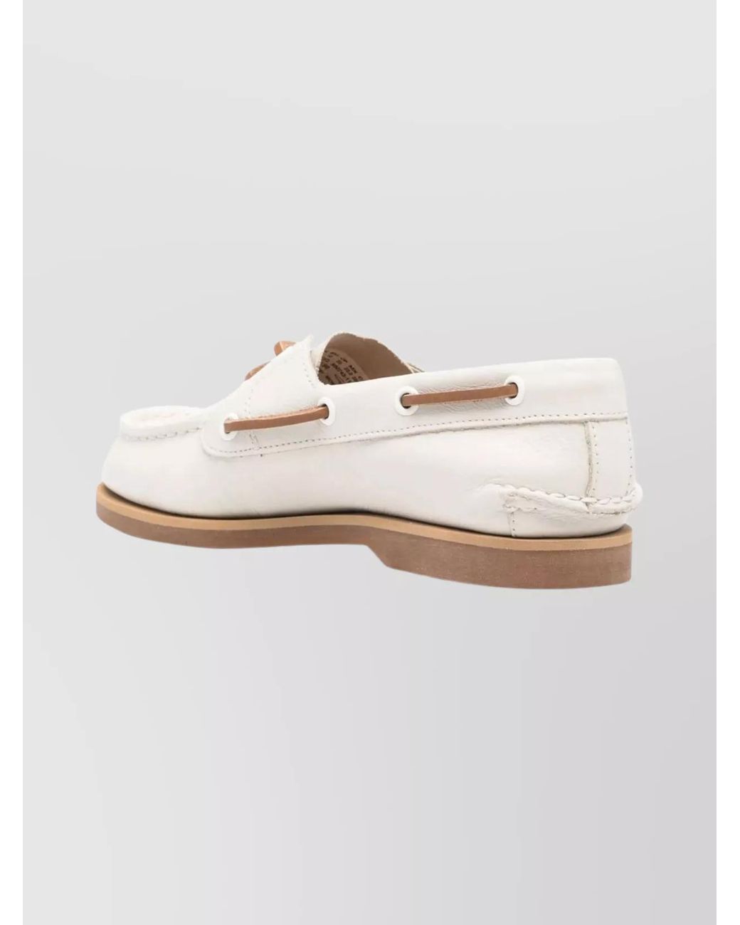 Timberland White Leather Loafers