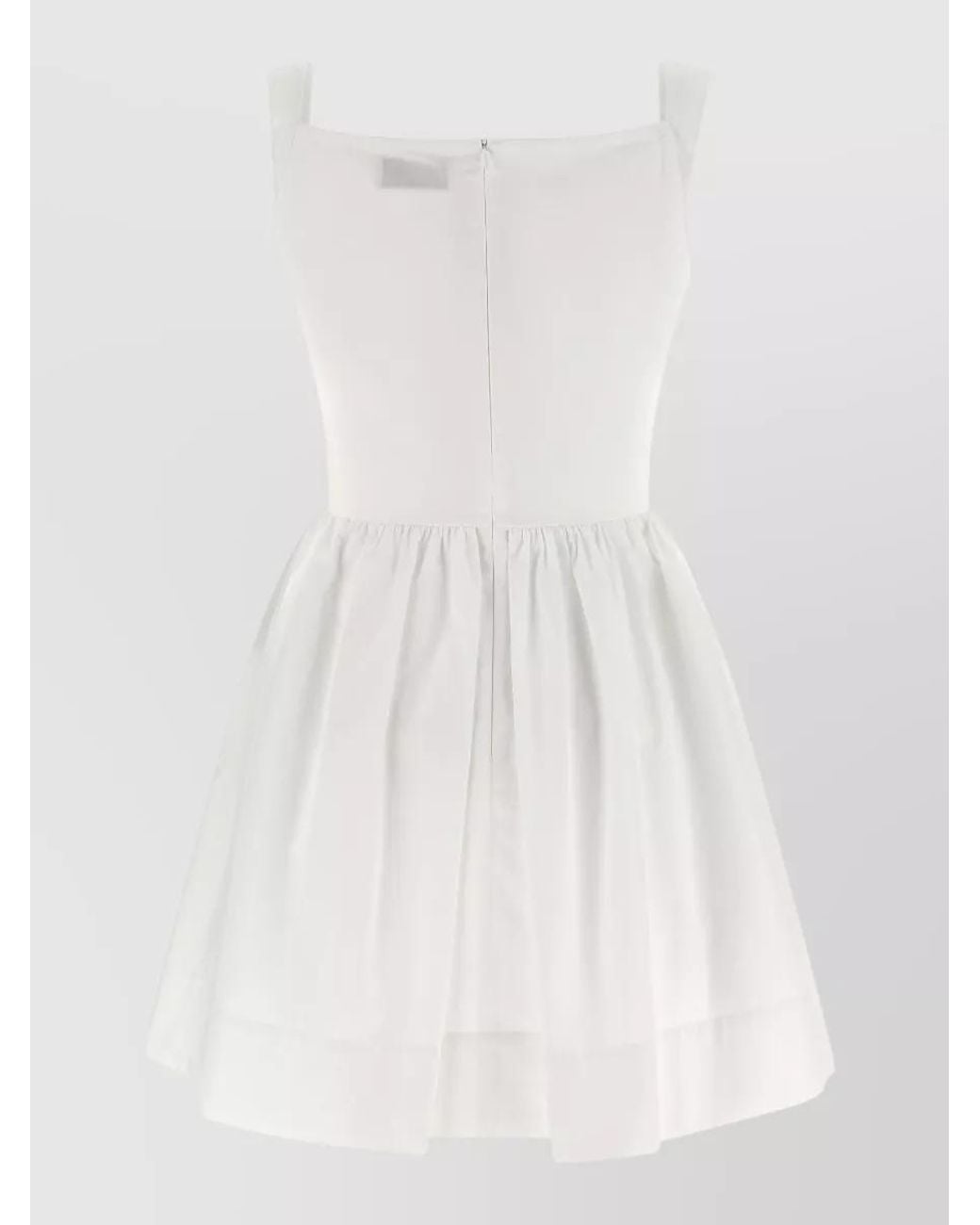 Vivienne Westwood White Cotton Draped Sleeveless Mini Dress