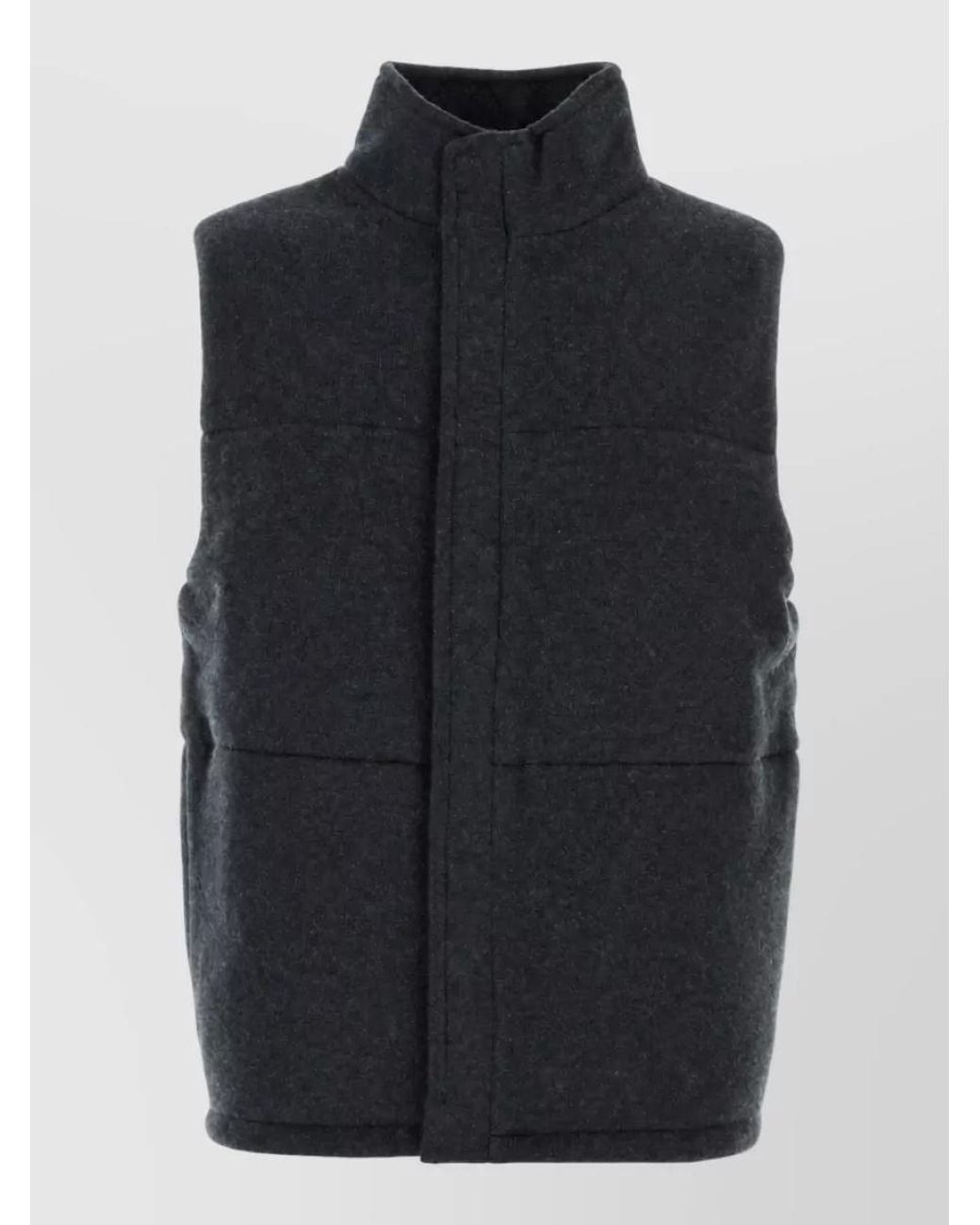 LeKasha Blue Cashmere Sleeveless Padded Coat for men
