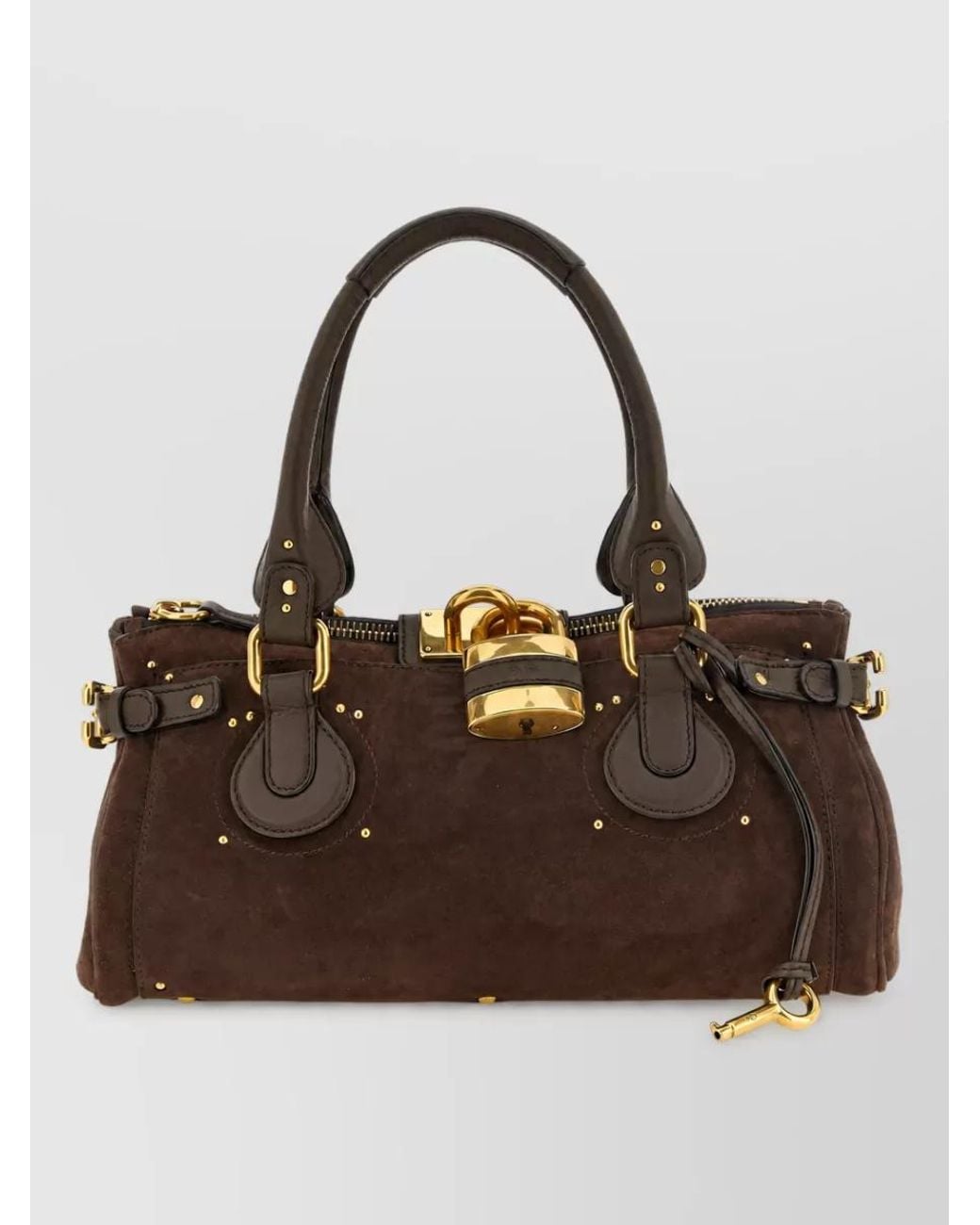 Chloé Brown Paddington Suede Leather Tote Bag