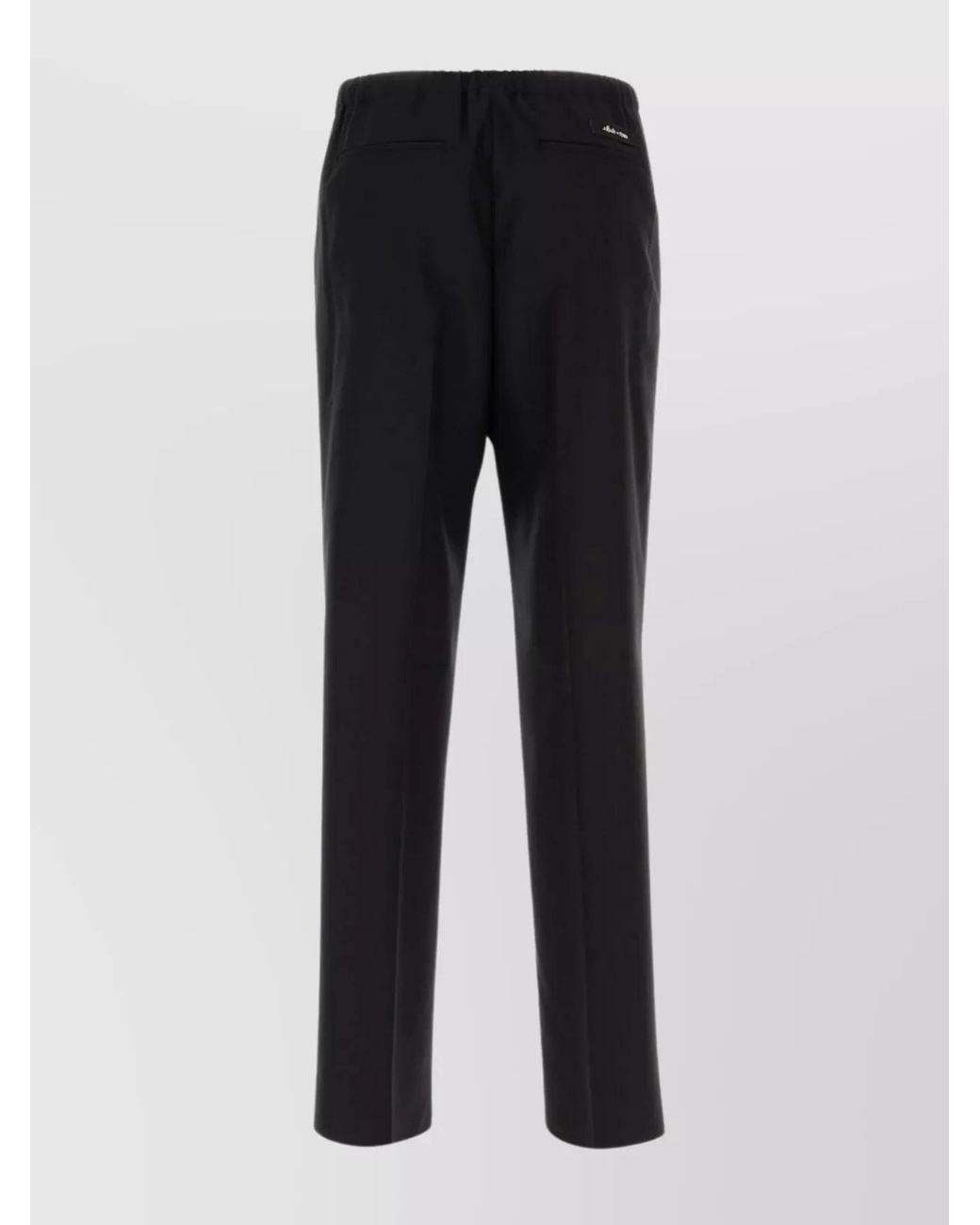 Fendi Black Virgin Wool Tailored Trousers for men